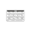 Plastic Wallet Card w/ Horizontal Calendar (10 Mil)